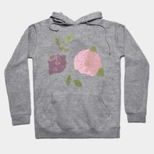 watercolour pink flowers watercolor purple flowers pink and purple flowers Hoodie